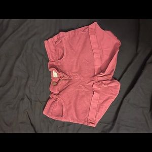 maroon shorts